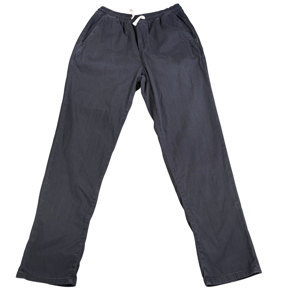 Marine Layer Saturday Twill Slim Straight Beach Pant Mens Medium Navy Chinos